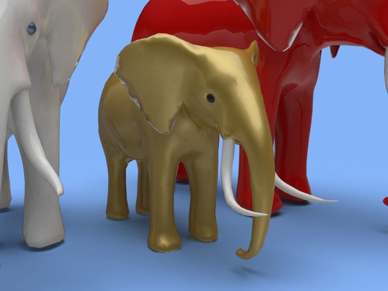 Elephant statuette 3d model 3d print model 3D print model_6