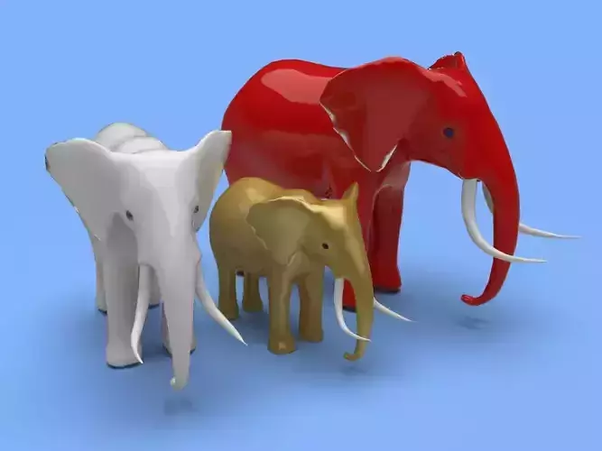 Elephant statuette 3d model 3d print model