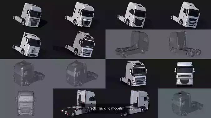 Pack Truck 3D Model Collection