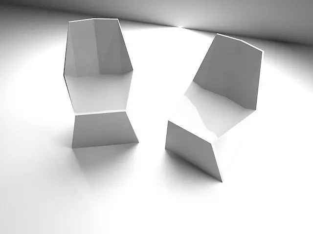 Outdoor Chair Low-poly 3D model_0