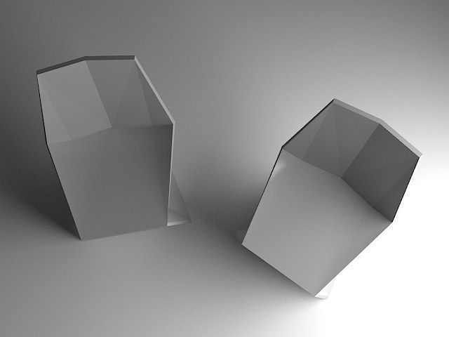 Outdoor Chair Low-poly 3D model_3