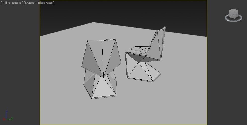 Outdoor Chair Low-poly 3D model_6