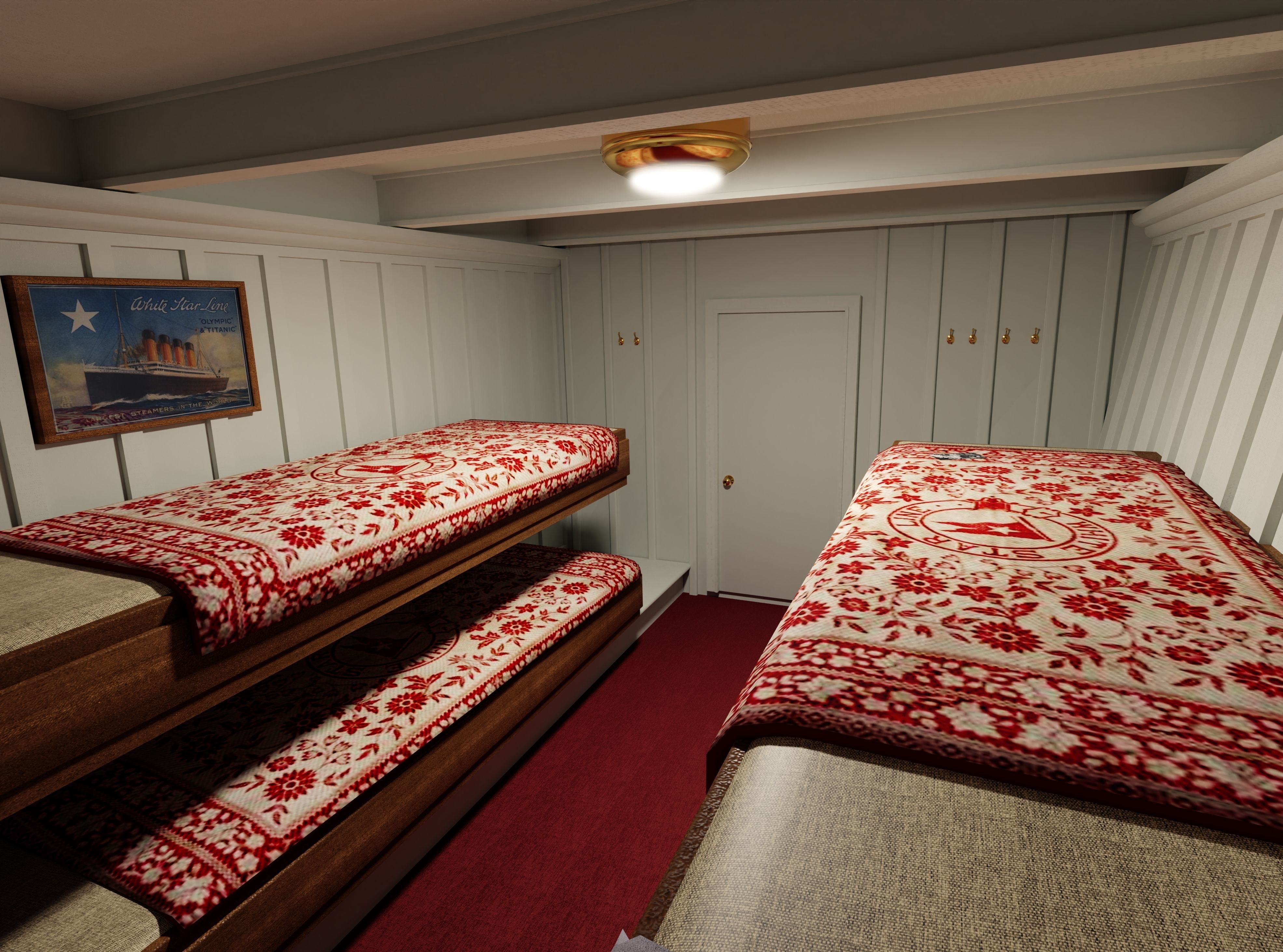 Titanic - 3rd class cabin room  3D model_8