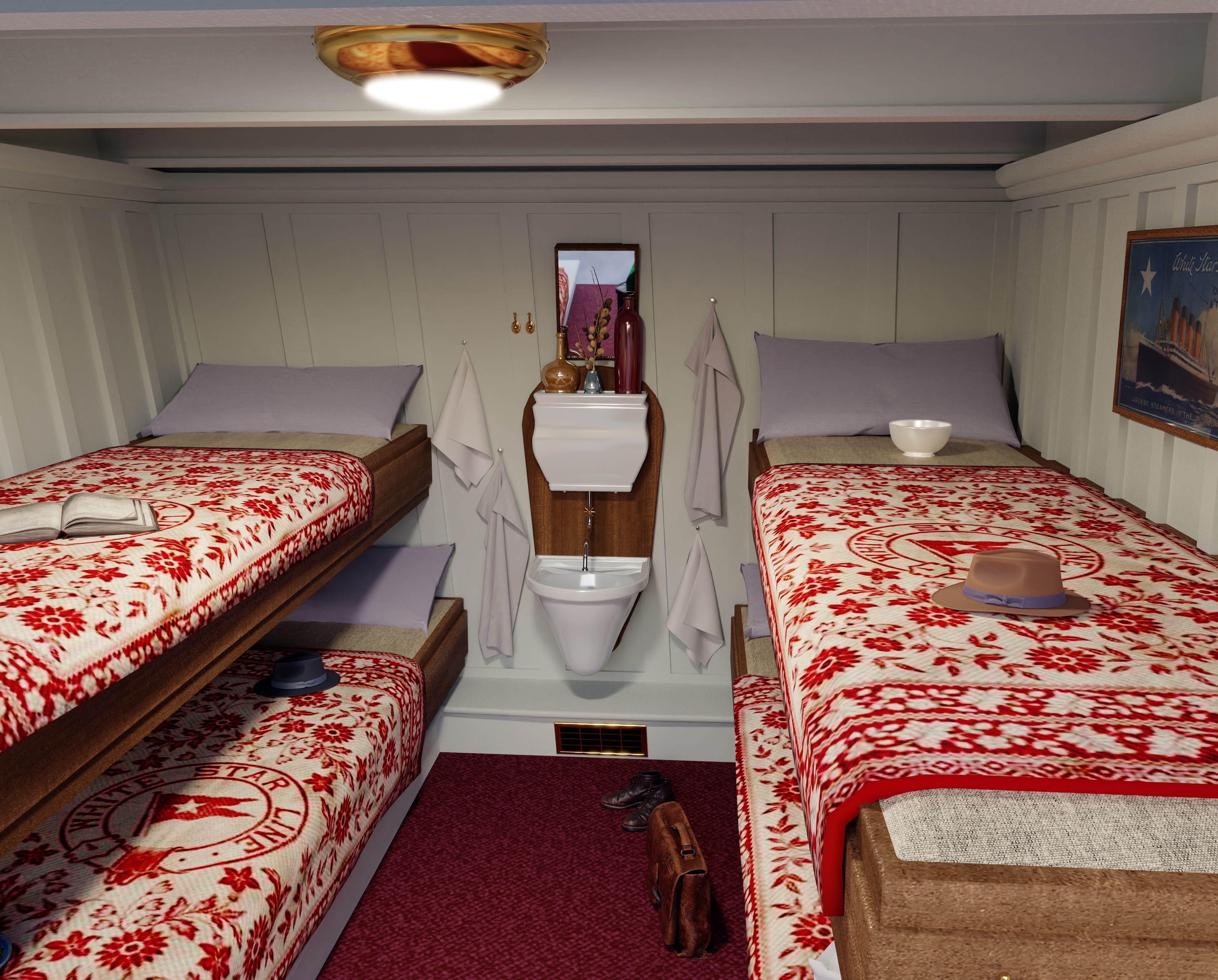 Titanic - 3rd class cabin room  3D model_3
