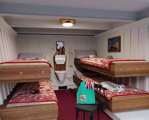 Titanic - 3rd class cabin room  3D model