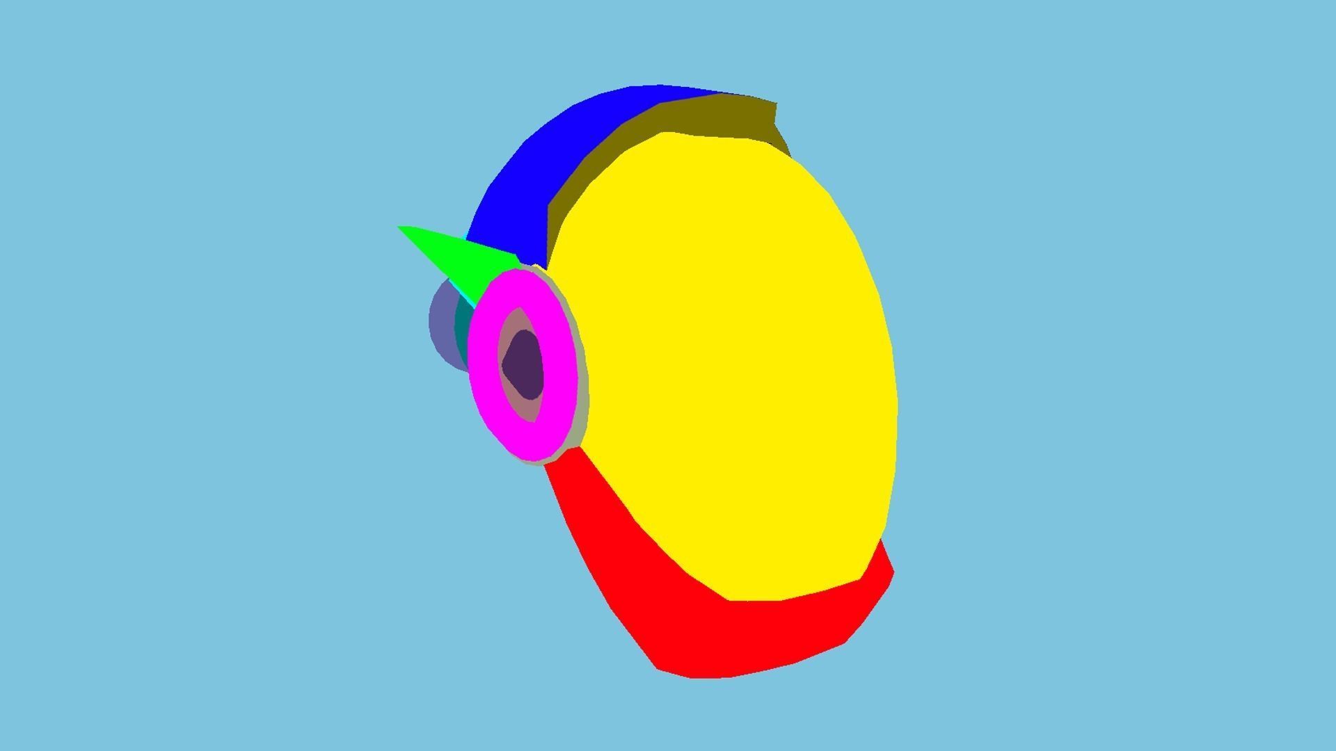 SciFi Helmet 01 - Robot Black - Character Design Fashion Low-poly 3D model_11