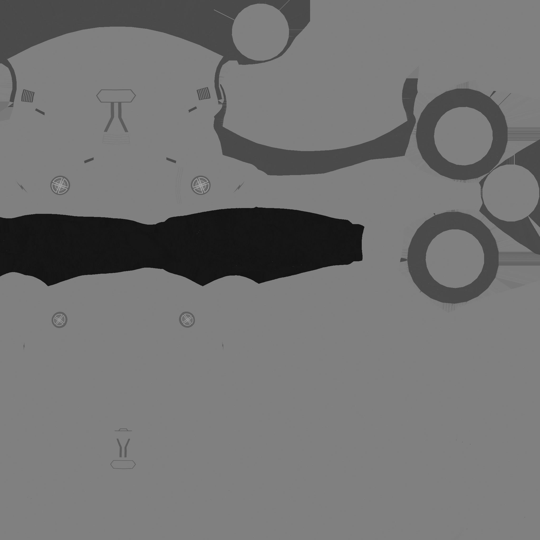 SciFi Helmet 01 - Robot Black - Character Design Fashion Low-poly 3D model_19