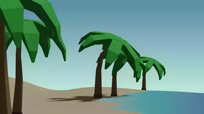 Cartoon Special Trees Low-poly 3D model