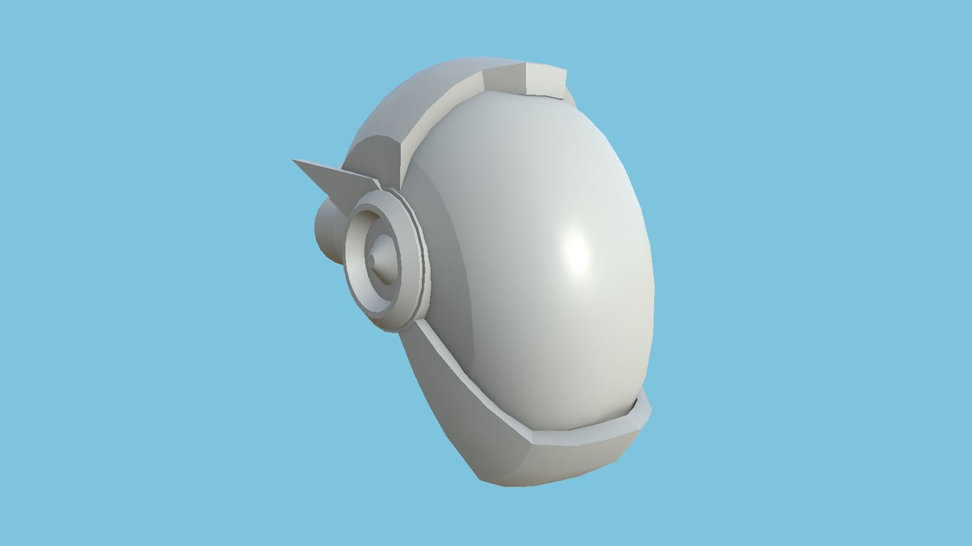 SciFi Helmet 02 - Robot Faces - Character Design Fashion Low-poly 3D model_15