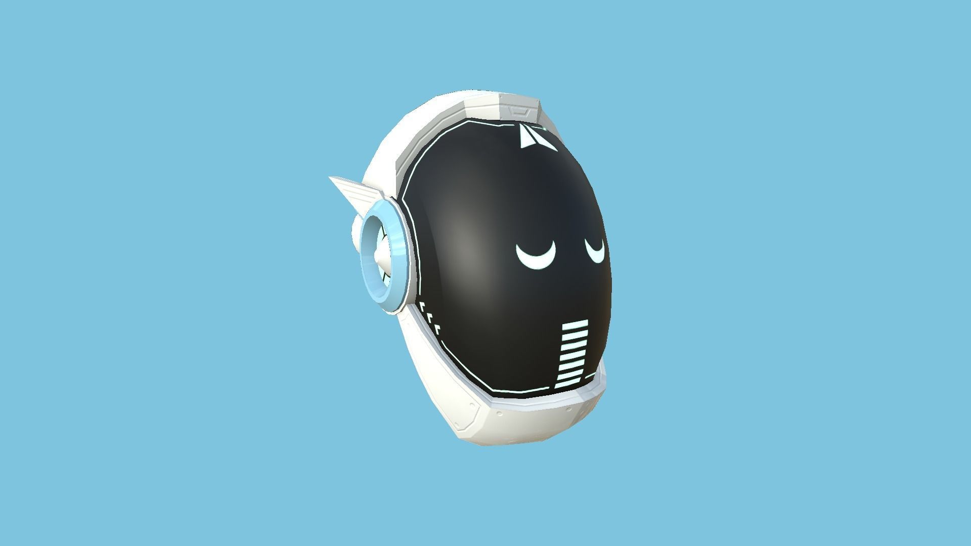 SciFi Helmet 02 - Robot Faces - Character Design Fashion Low-poly 3D model_2
