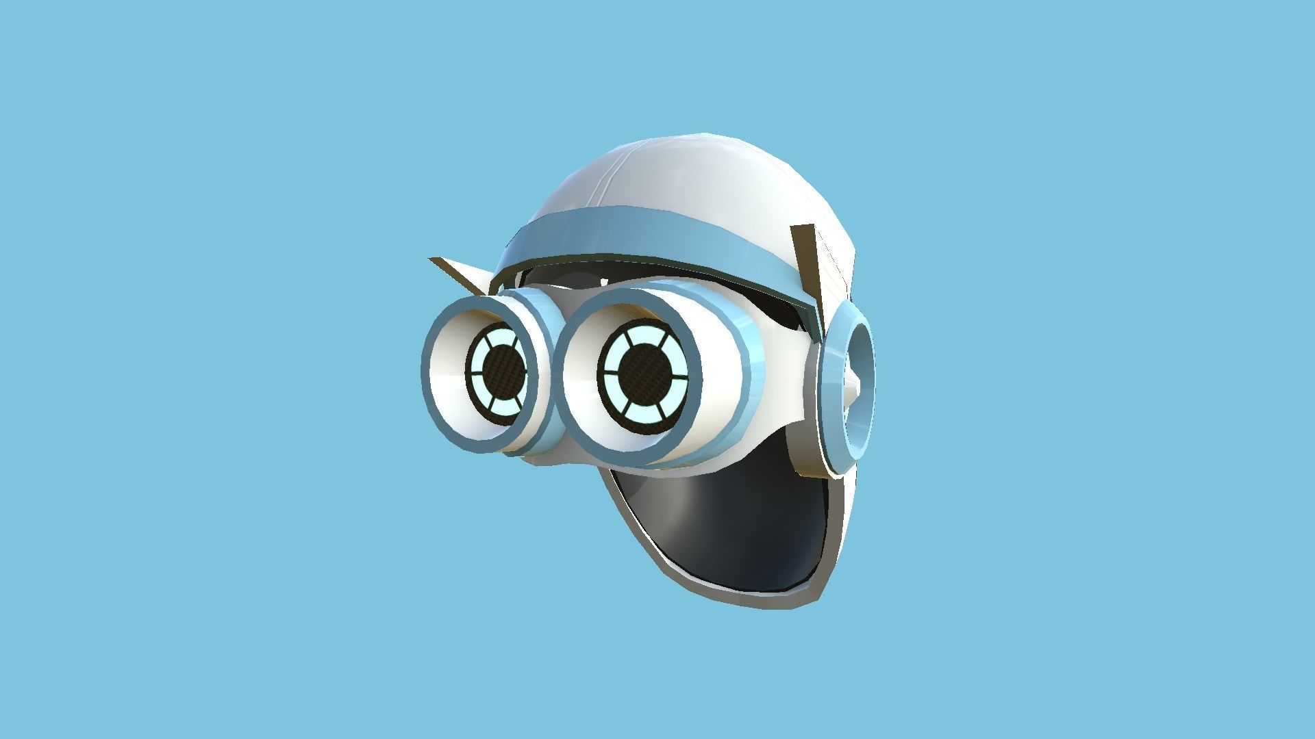 SciFi Helmet 02 - Robot Faces - Character Design Fashion Low-poly 3D model_7