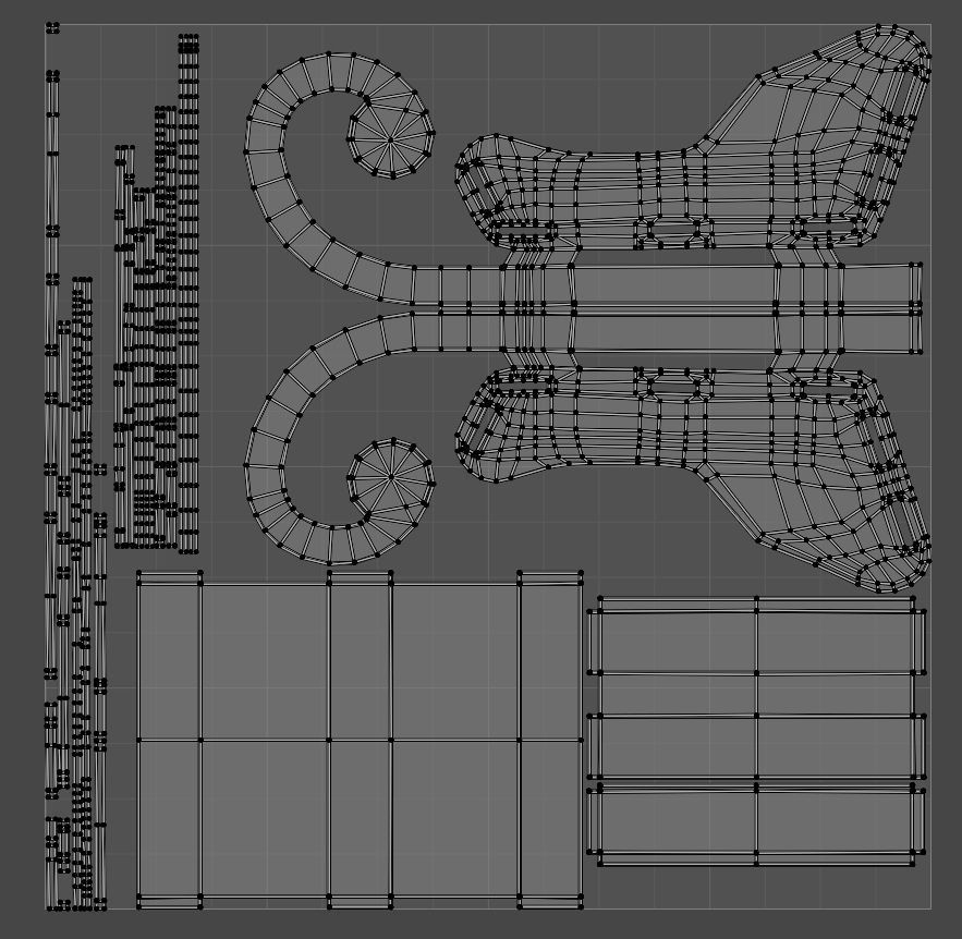 Wooden Toy Sleigh 3D model_14