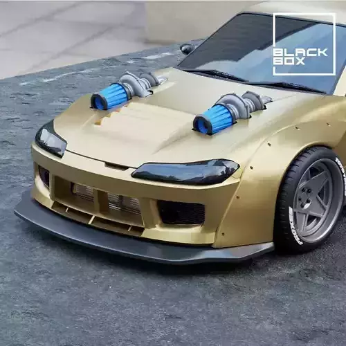 TURBOCHARGER SET WITH 3 EXHAUST TIPS 3D print model