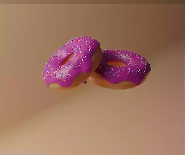 Donut two donuts with sprinkles