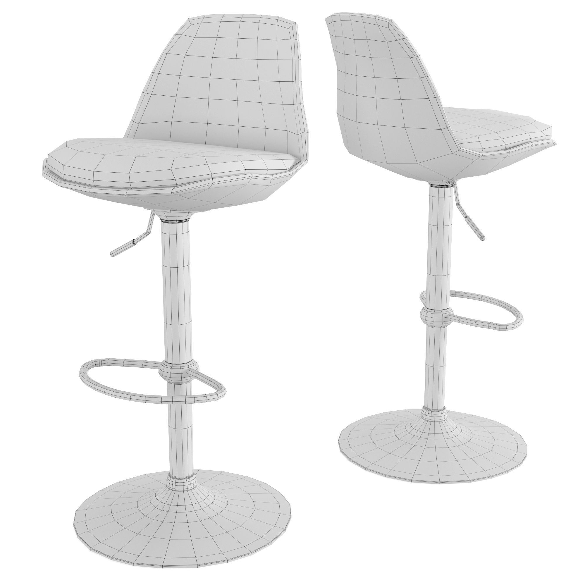 Bar stool Orlando 3D model_3