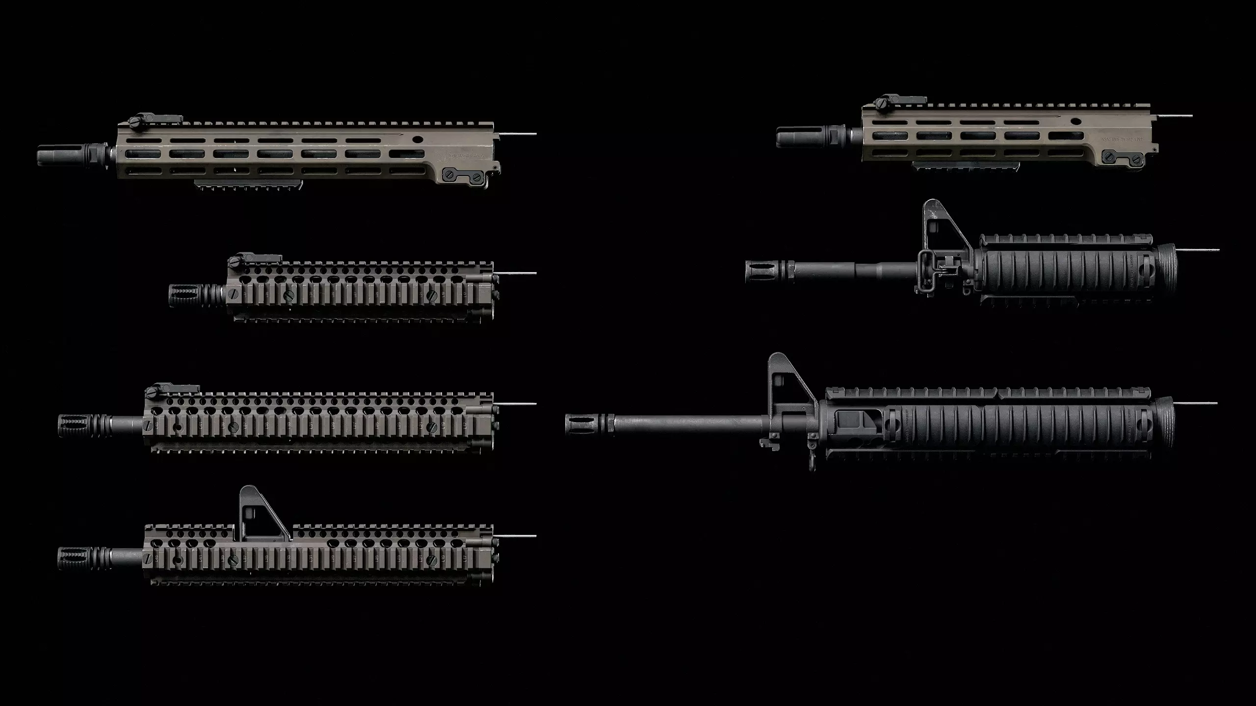 M4 - Handguards Low-poly 3D model