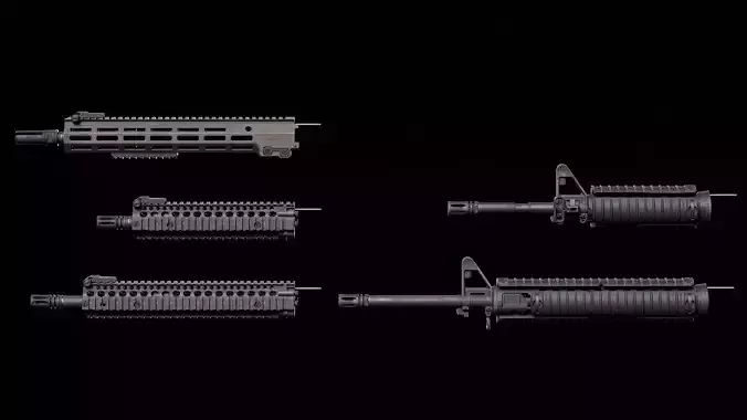 M4 - Handguards Low-poly 3D model