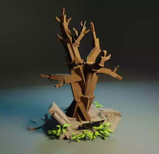 Cubic Tree Free low-poly 3D model