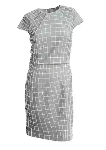 Beautiful Business Casual Female Dress Low-poly 3D model
