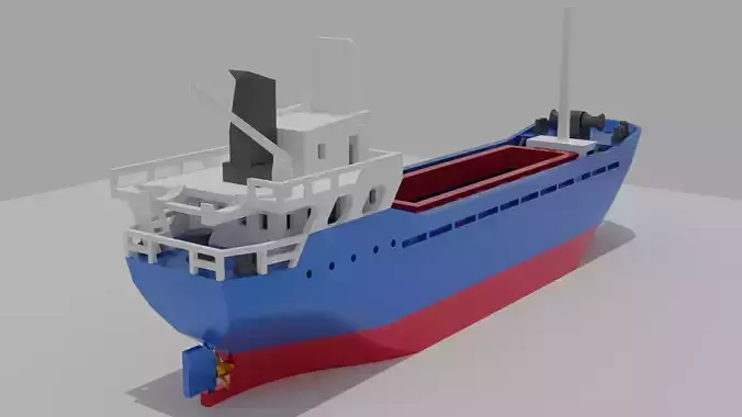 Printable General Cargo Ship  3D print model