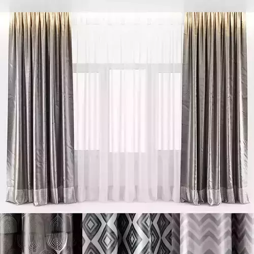CURTAINS SILK 3D model