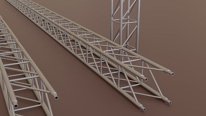 Steel Pipe Grid Stand 3D model