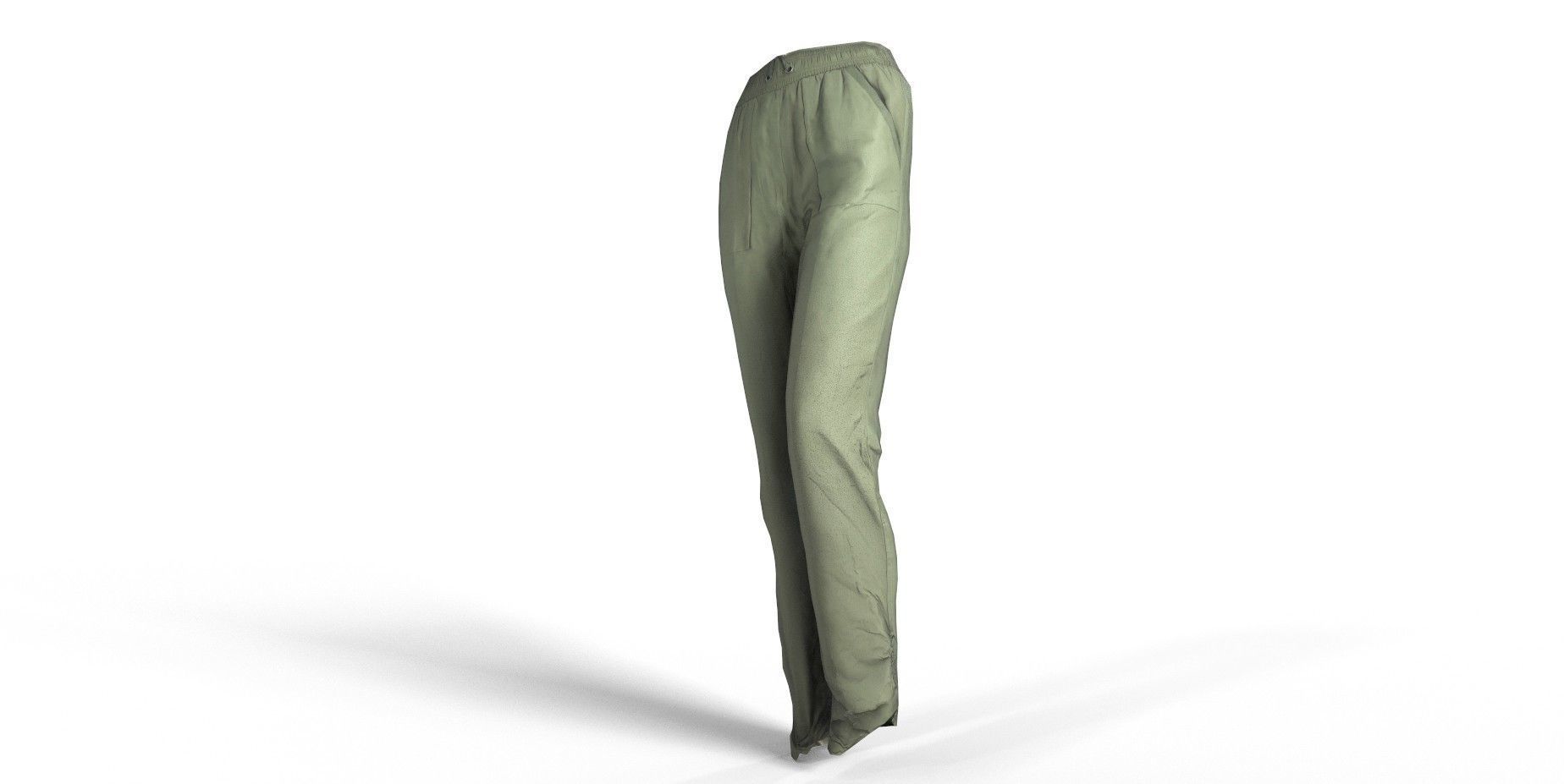 Female Green Pants Low-poly 3D model_3