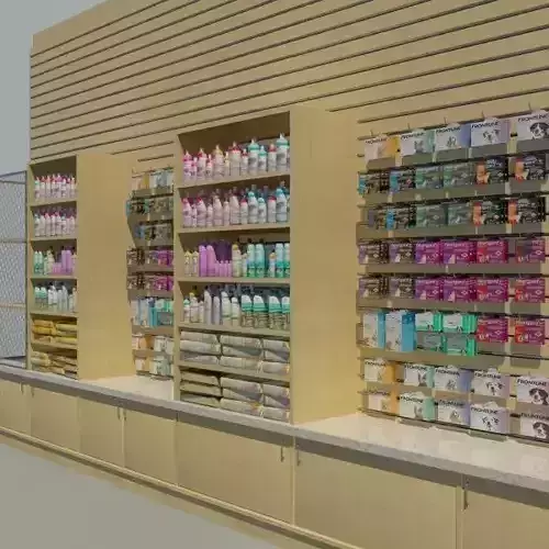 Pet Merchandise Wall 3D model