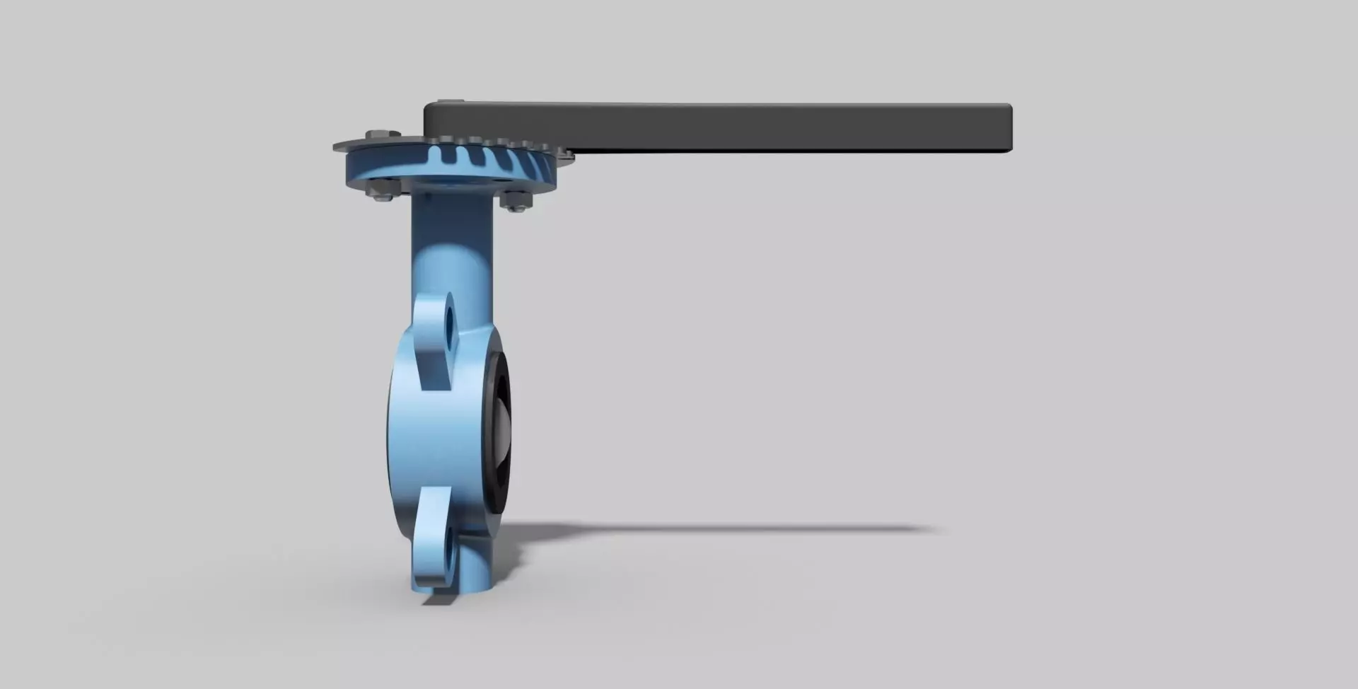 DN50 PN16 - Butterfly valve wafer type NO - Autodesk Inventor 3D model