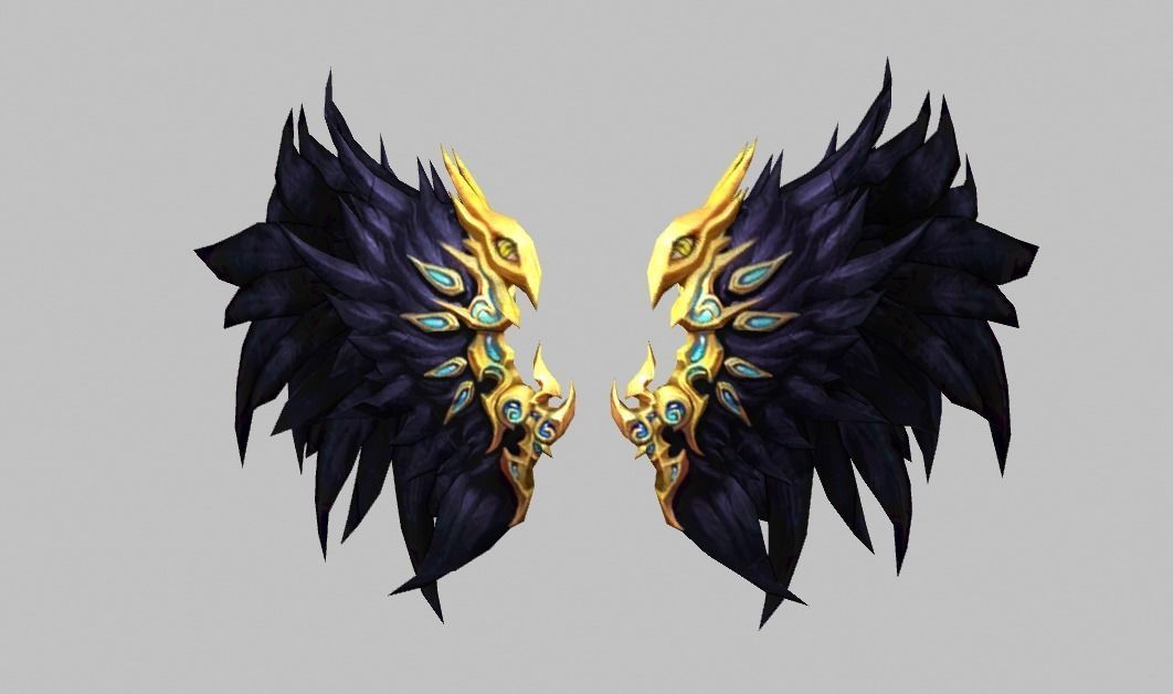 Futuristic Wing Low-poly 3D model_11