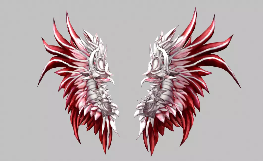 Futuristic Wing Low-poly 3D model