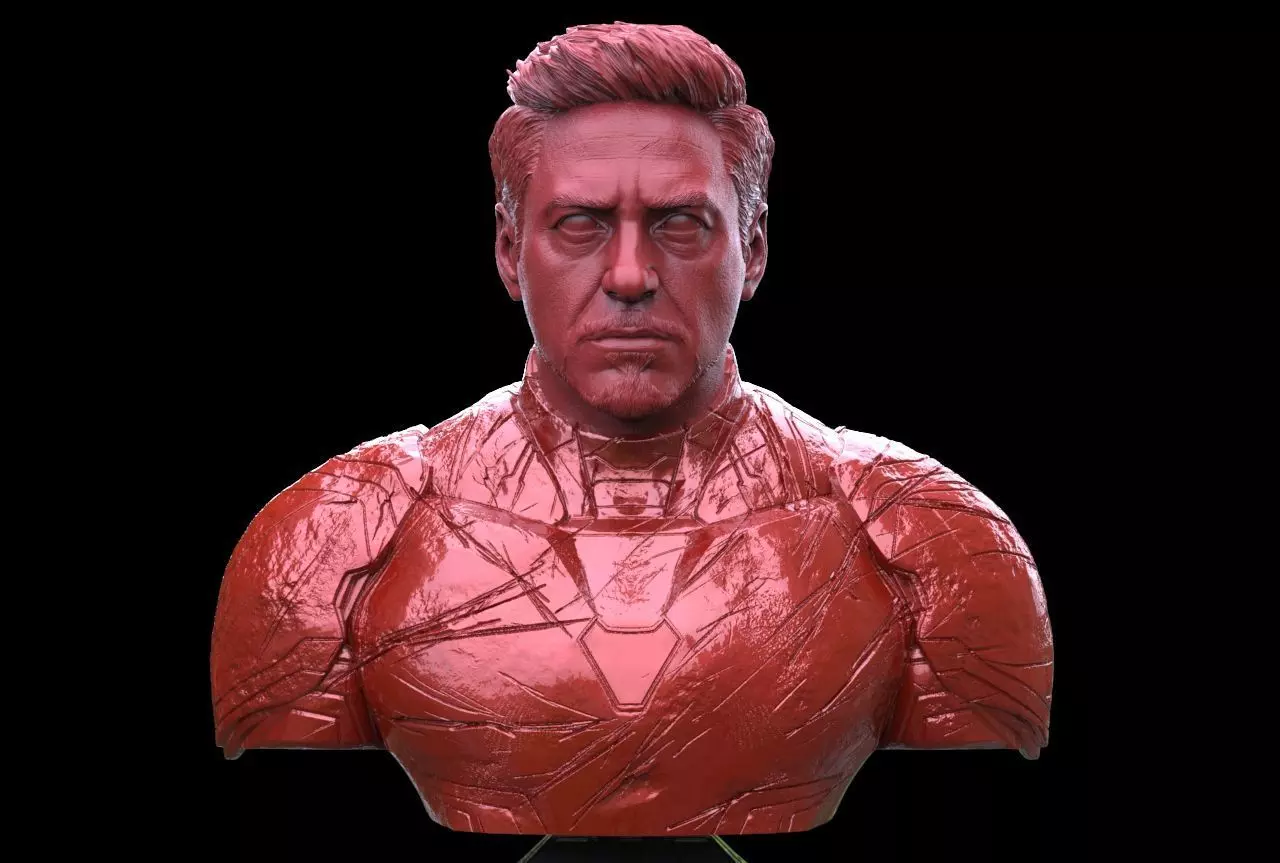 Iron Man Robert Downey Junior Bust 3D print model