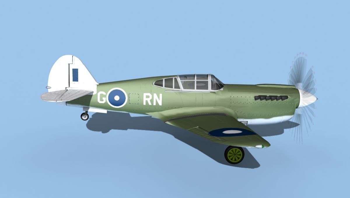 Curtiss P-40F Tomahawk V11 RAAF 3D model_4