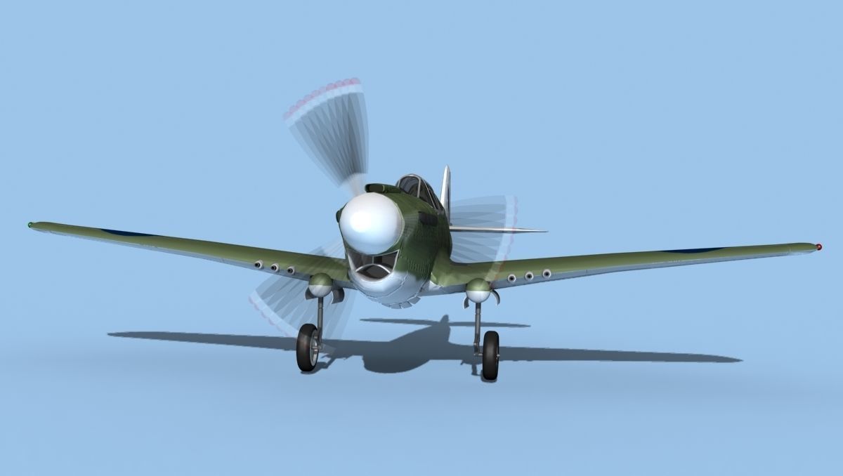 Curtiss P-40F Tomahawk V11 RAAF 3D model_1