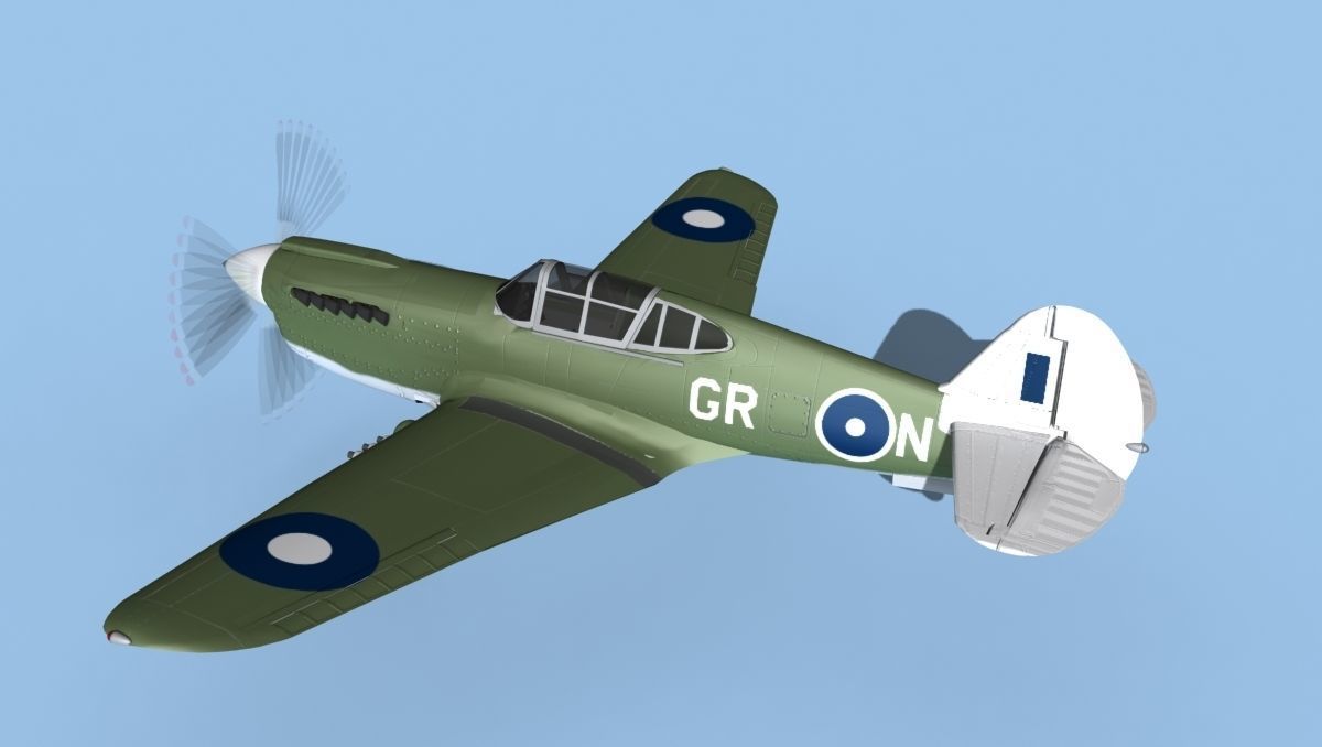 Curtiss P-40F Tomahawk V11 RAAF 3D model_8