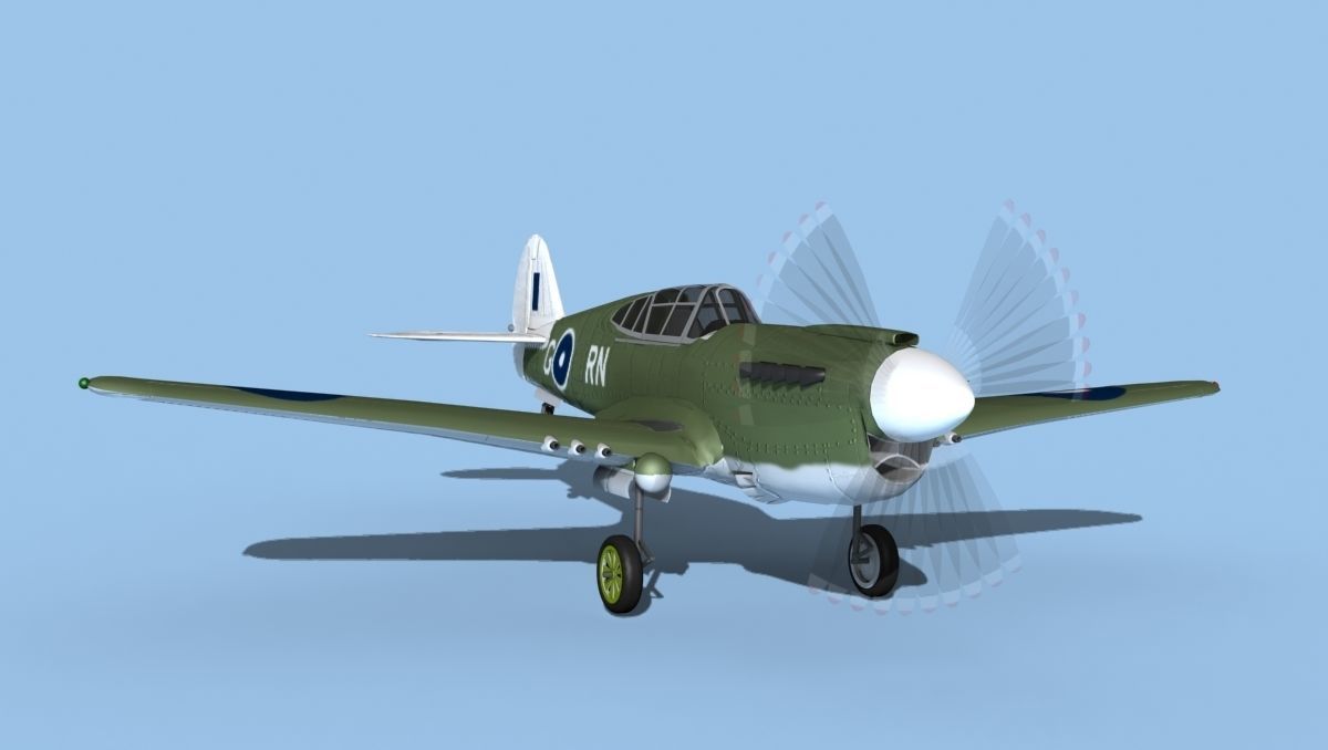 Curtiss P-40F Tomahawk V11 RAAF 3D model_2