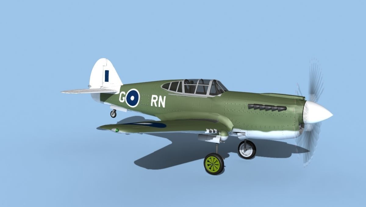 Curtiss P-40F Tomahawk V11 RAAF 3D model_3