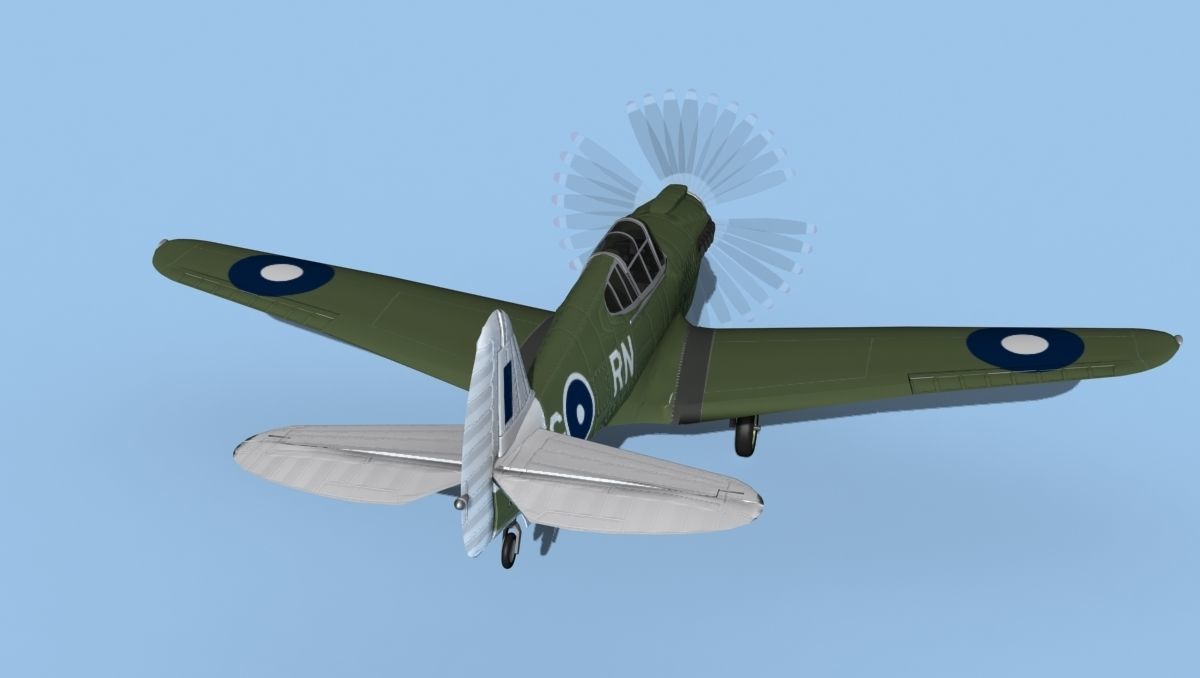 Curtiss P-40F Tomahawk V11 RAAF 3D model_6