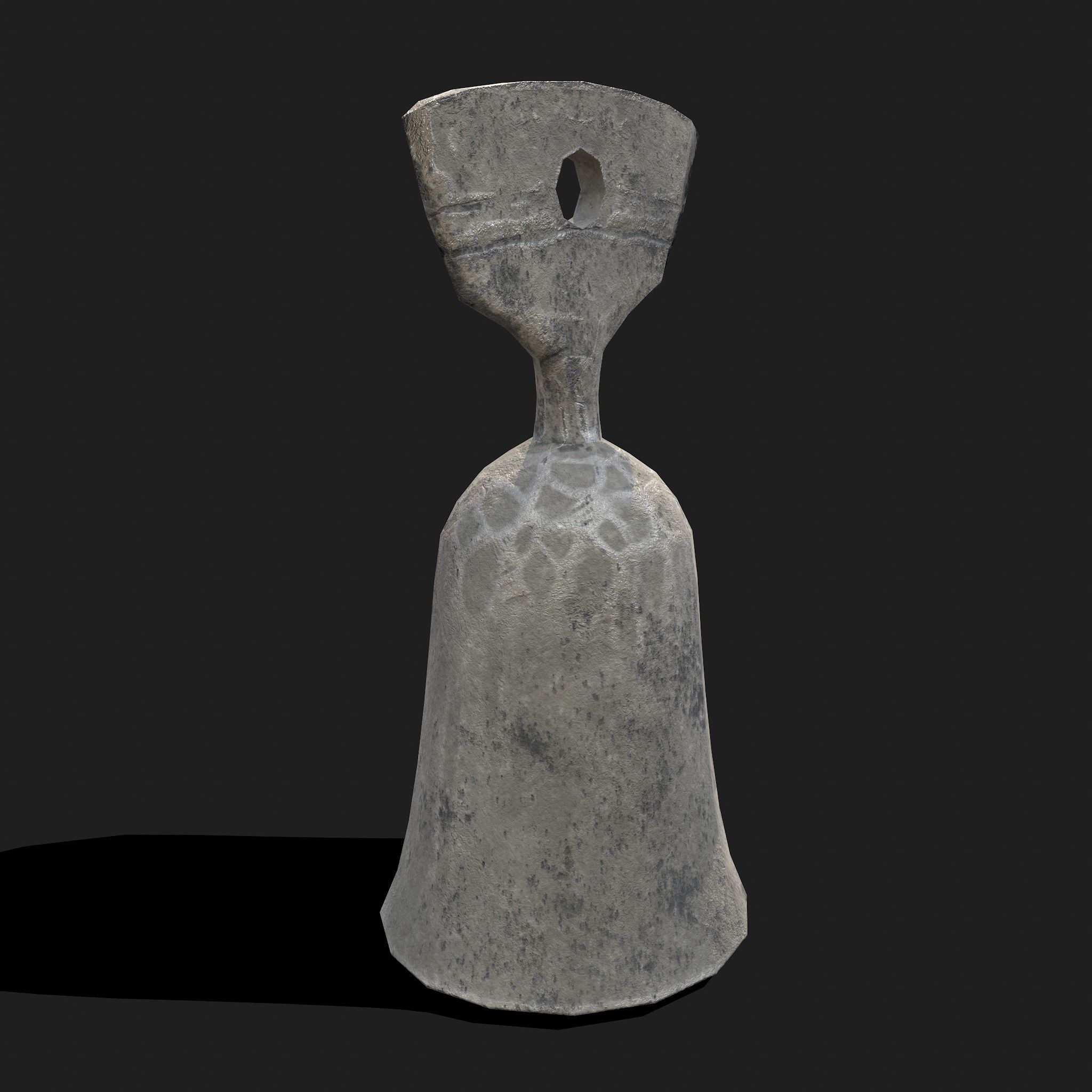 Stone Bell Low-poly 3D model_6