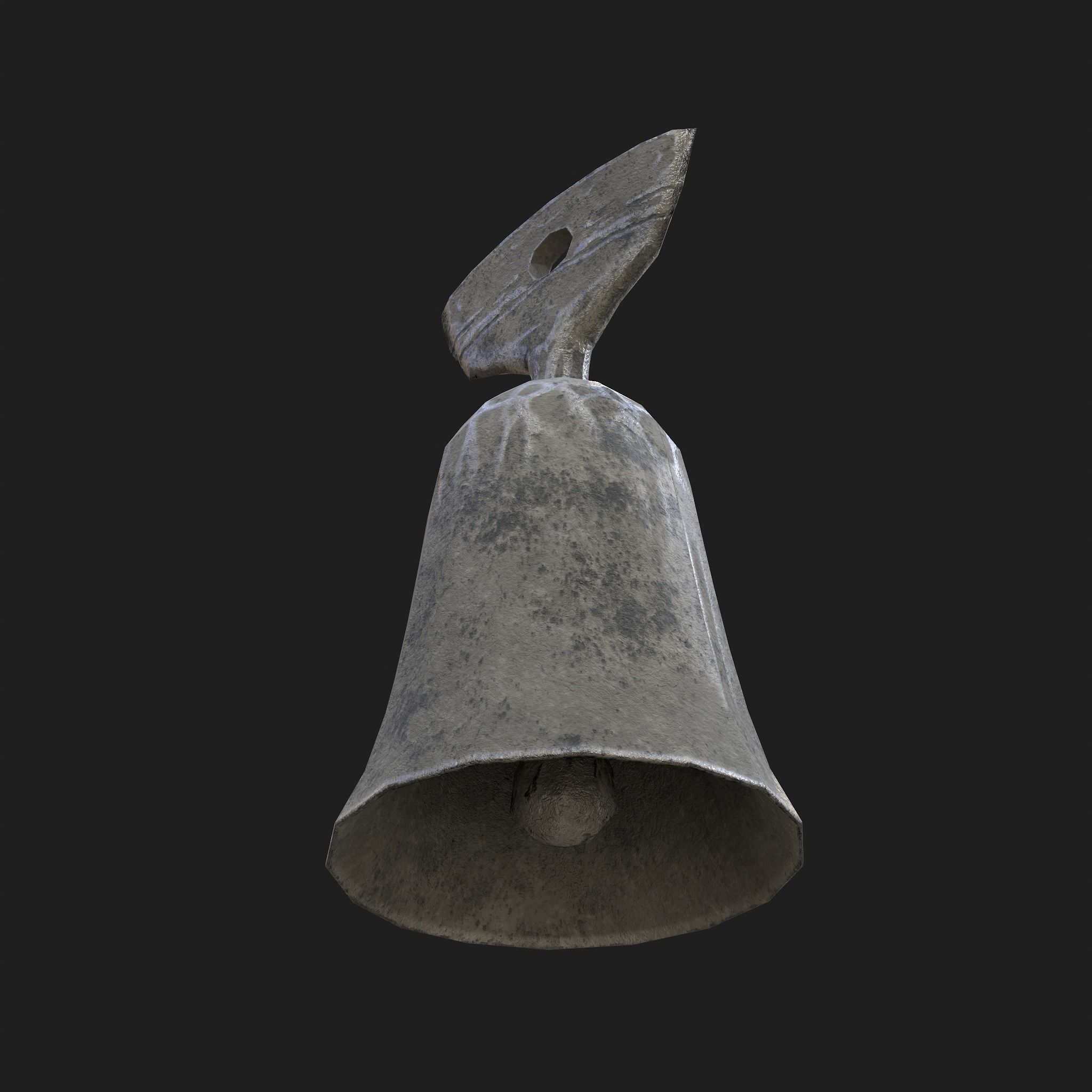 Stone Bell Low-poly 3D model_8