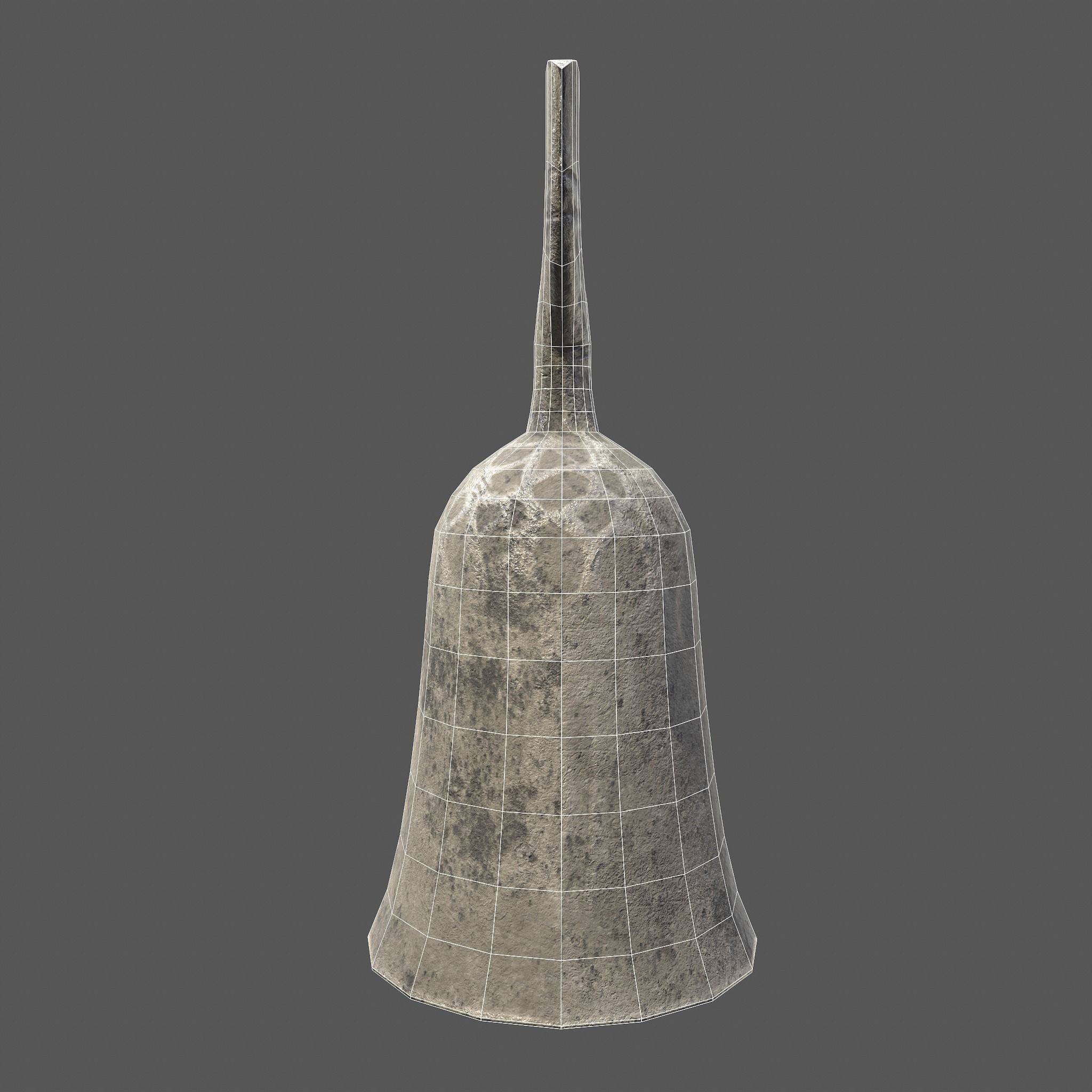 Stone Bell Low-poly 3D model_16