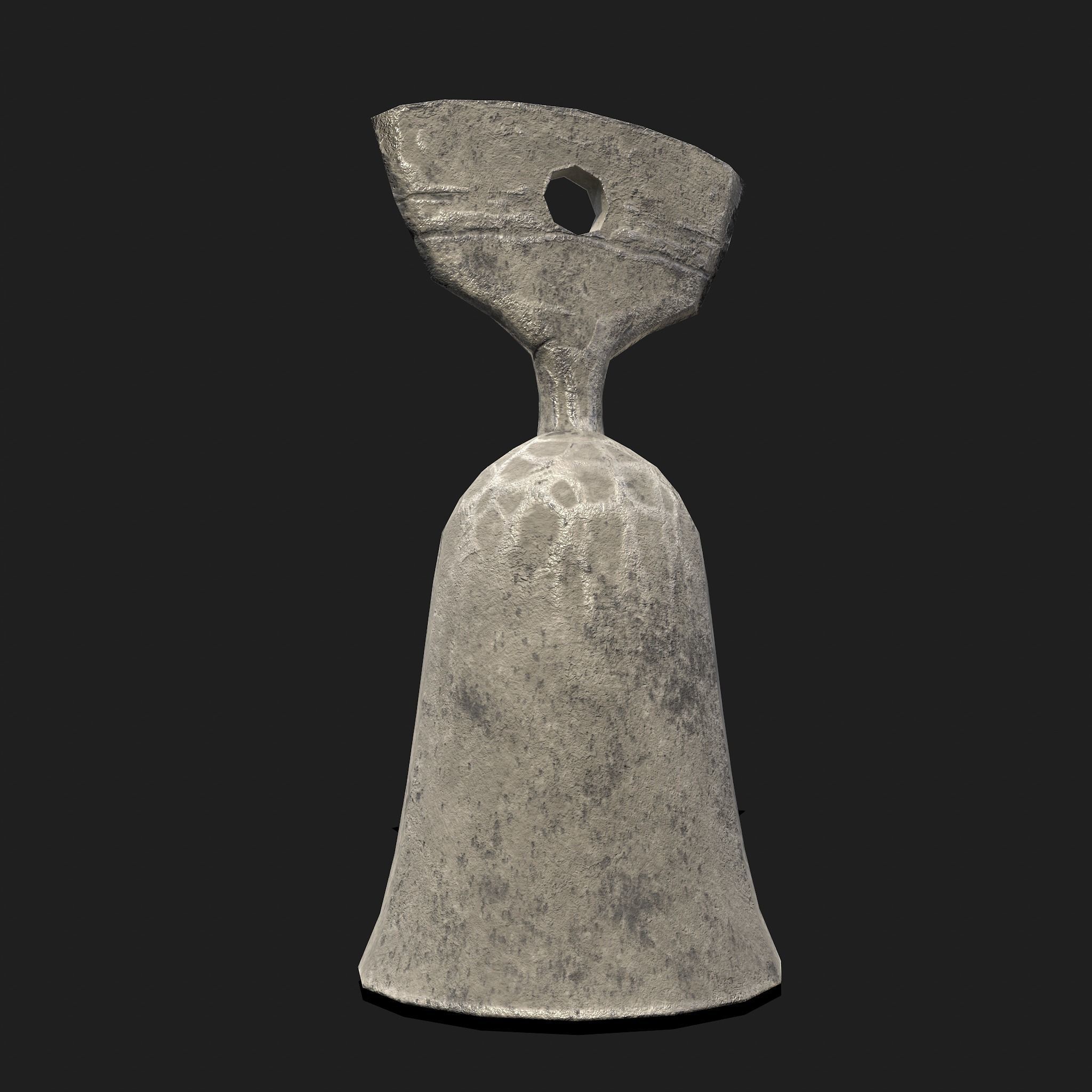 Stone Bell Low-poly 3D model_11
