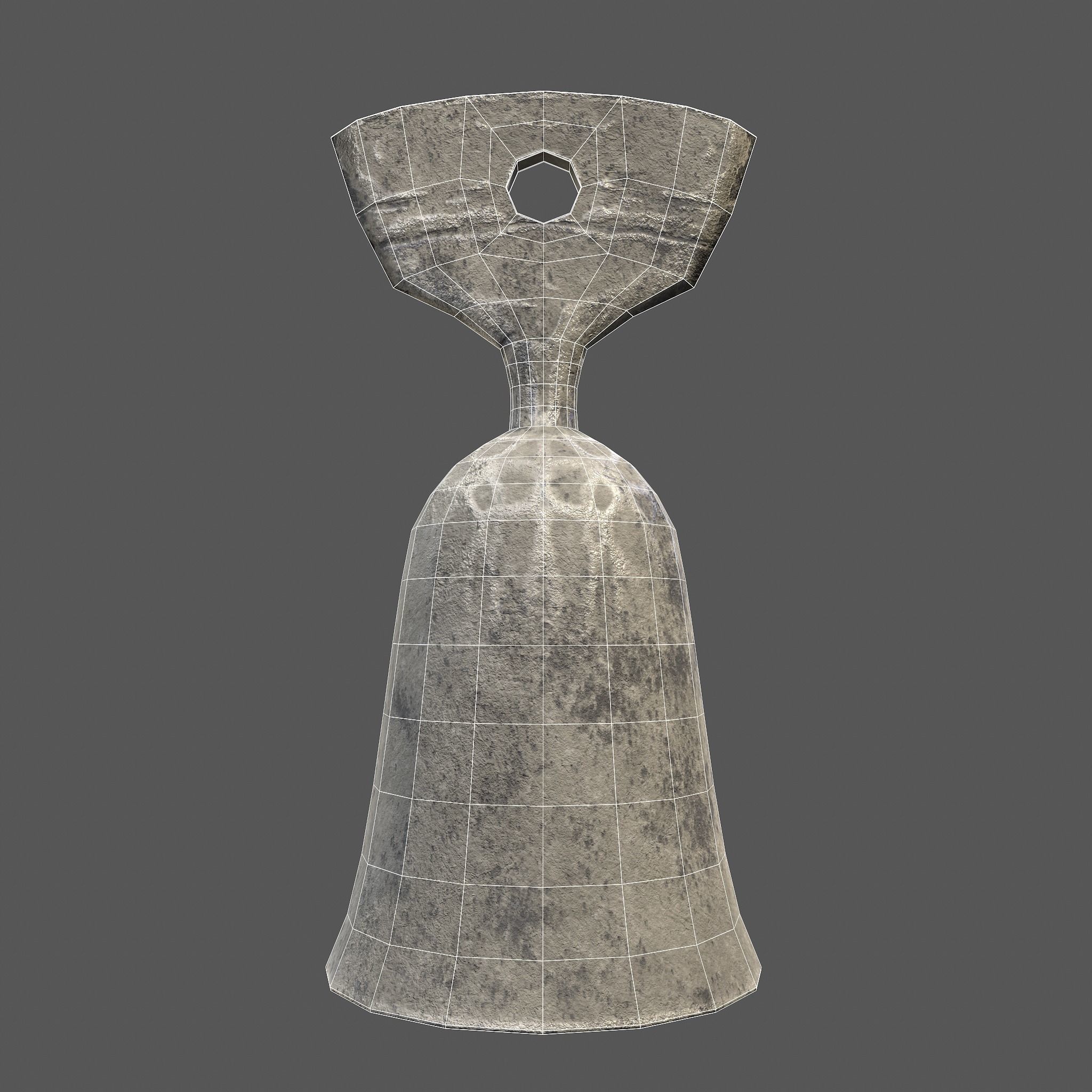 Stone Bell Low-poly 3D model_13