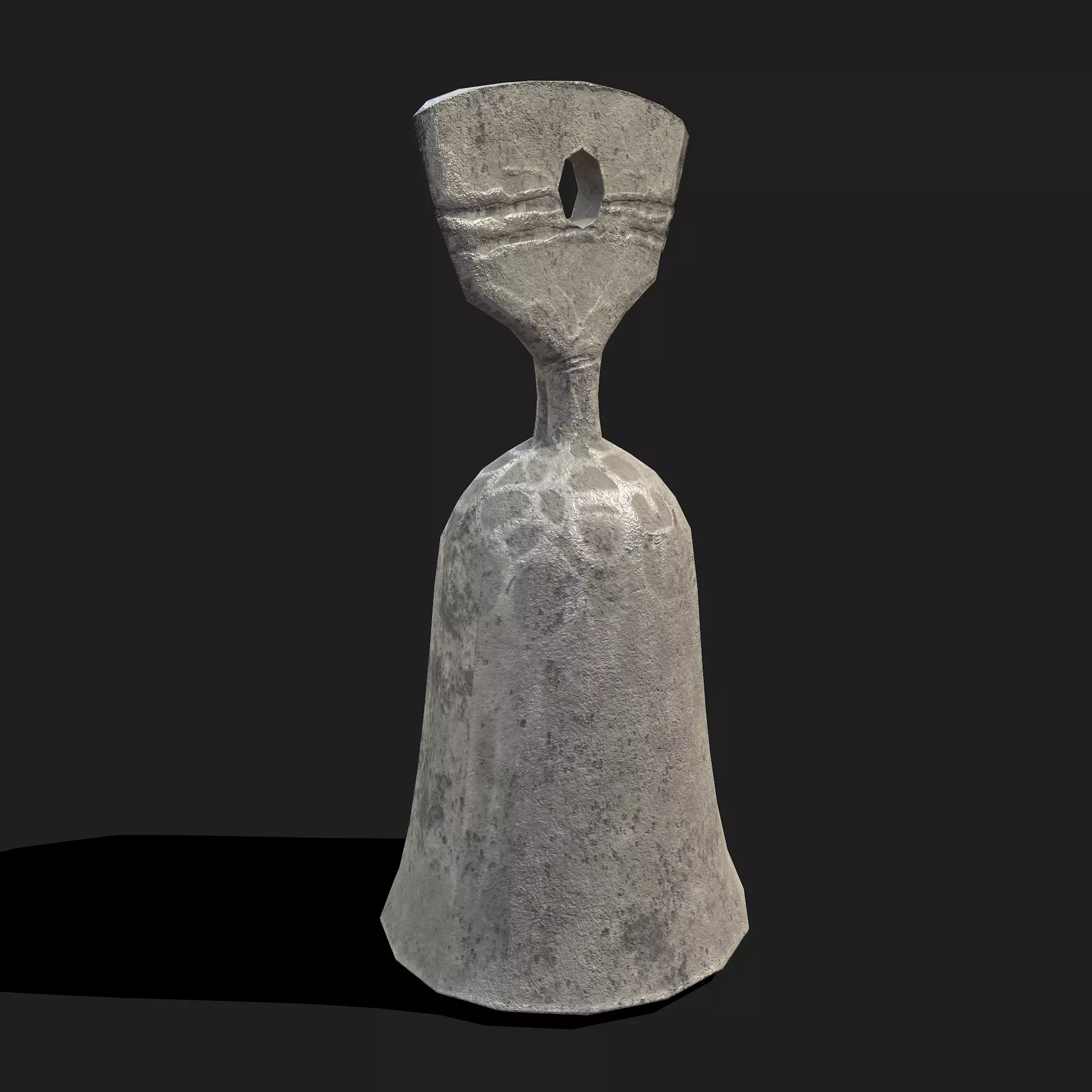 Stone Bell Low-poly 3D model_0