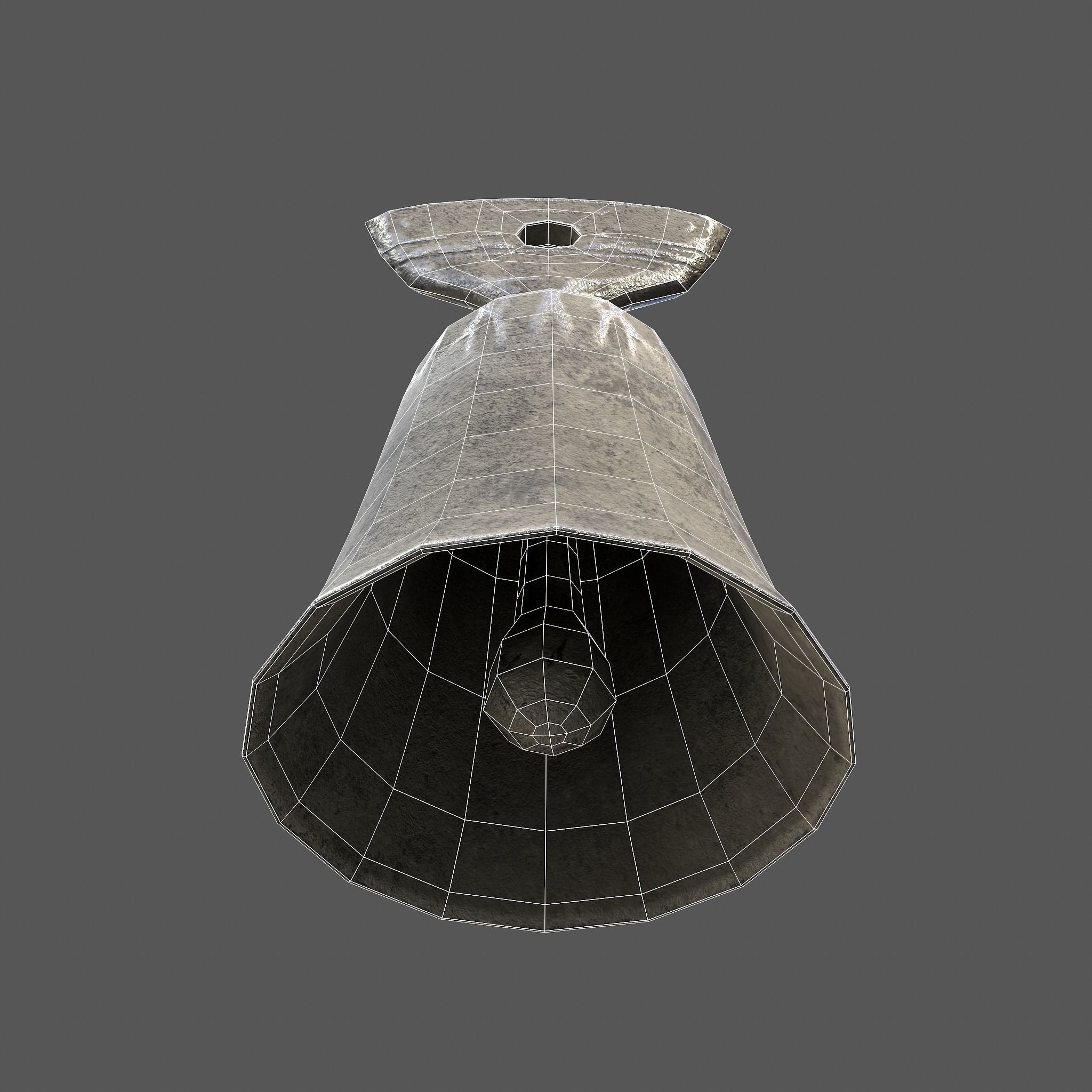Stone Bell Low-poly 3D model_14