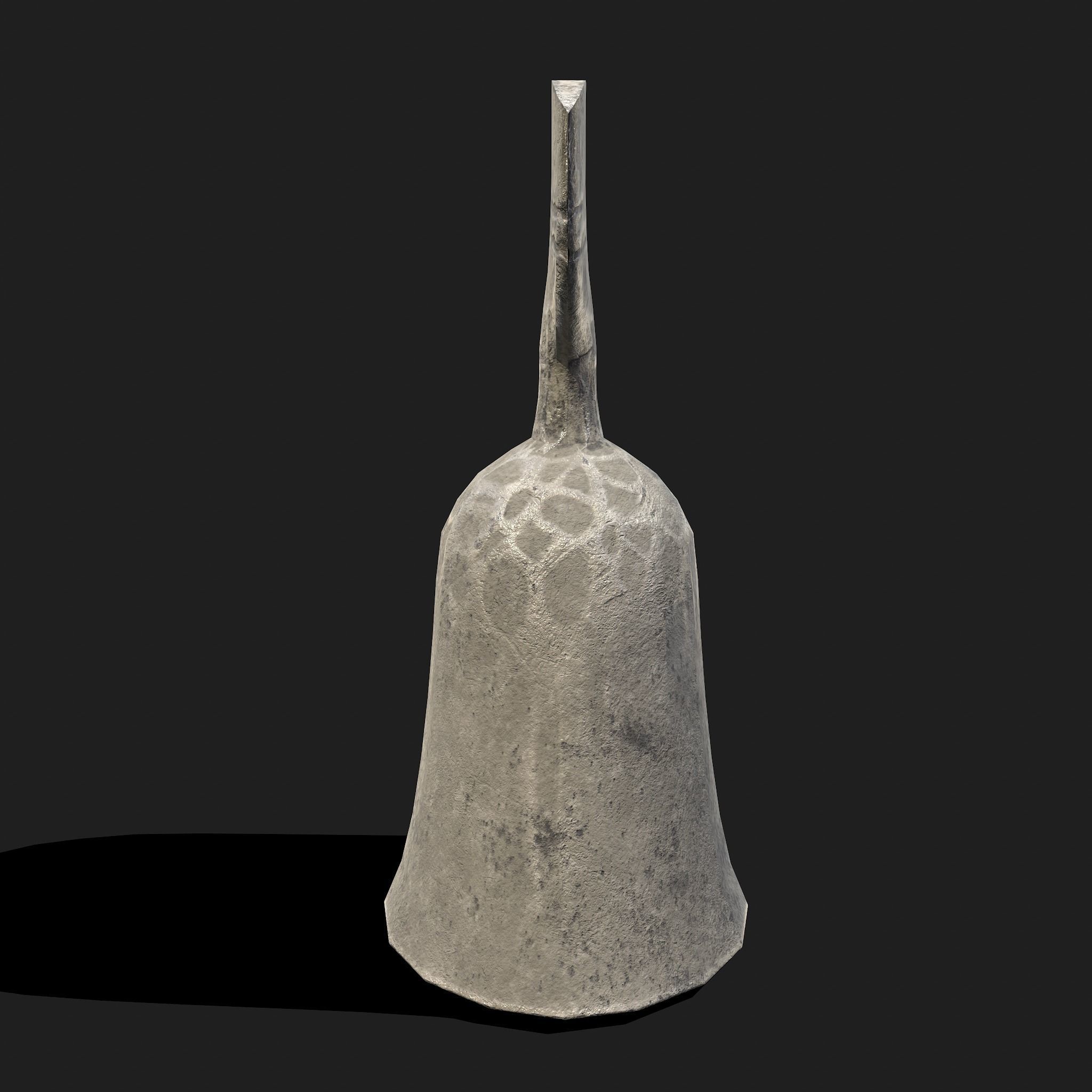 Stone Bell Low-poly 3D model_5