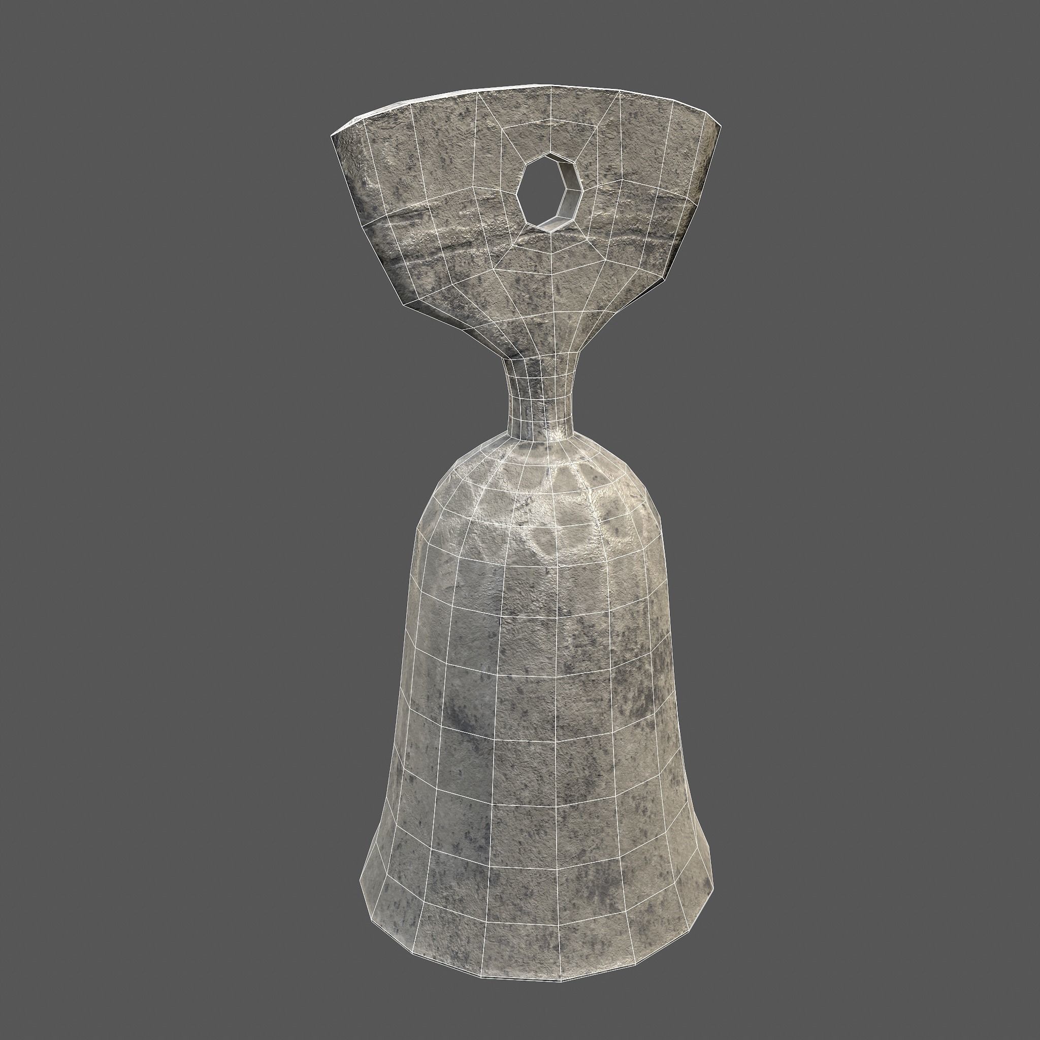 Stone Bell Low-poly 3D model_19