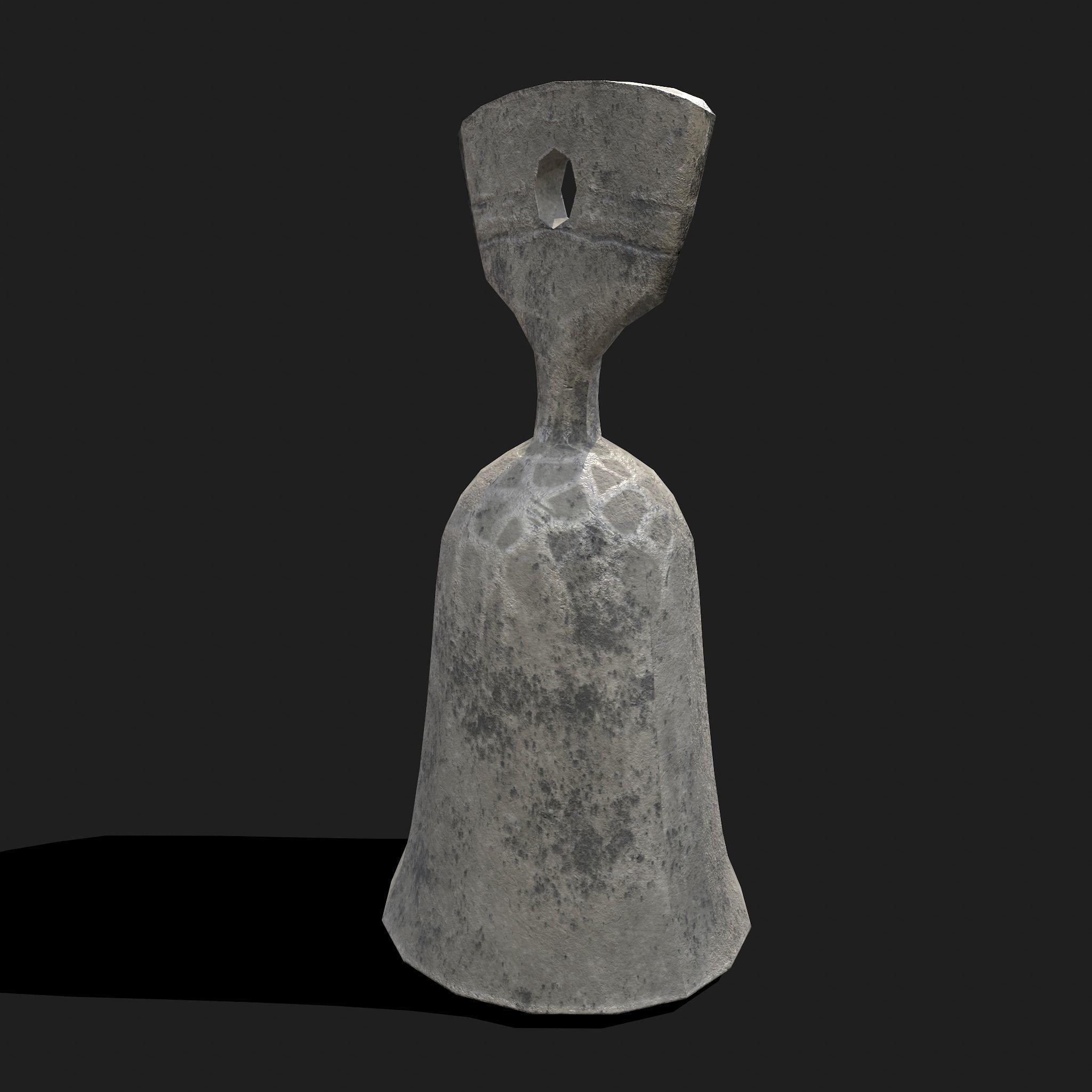 Stone Bell Low-poly 3D model_7