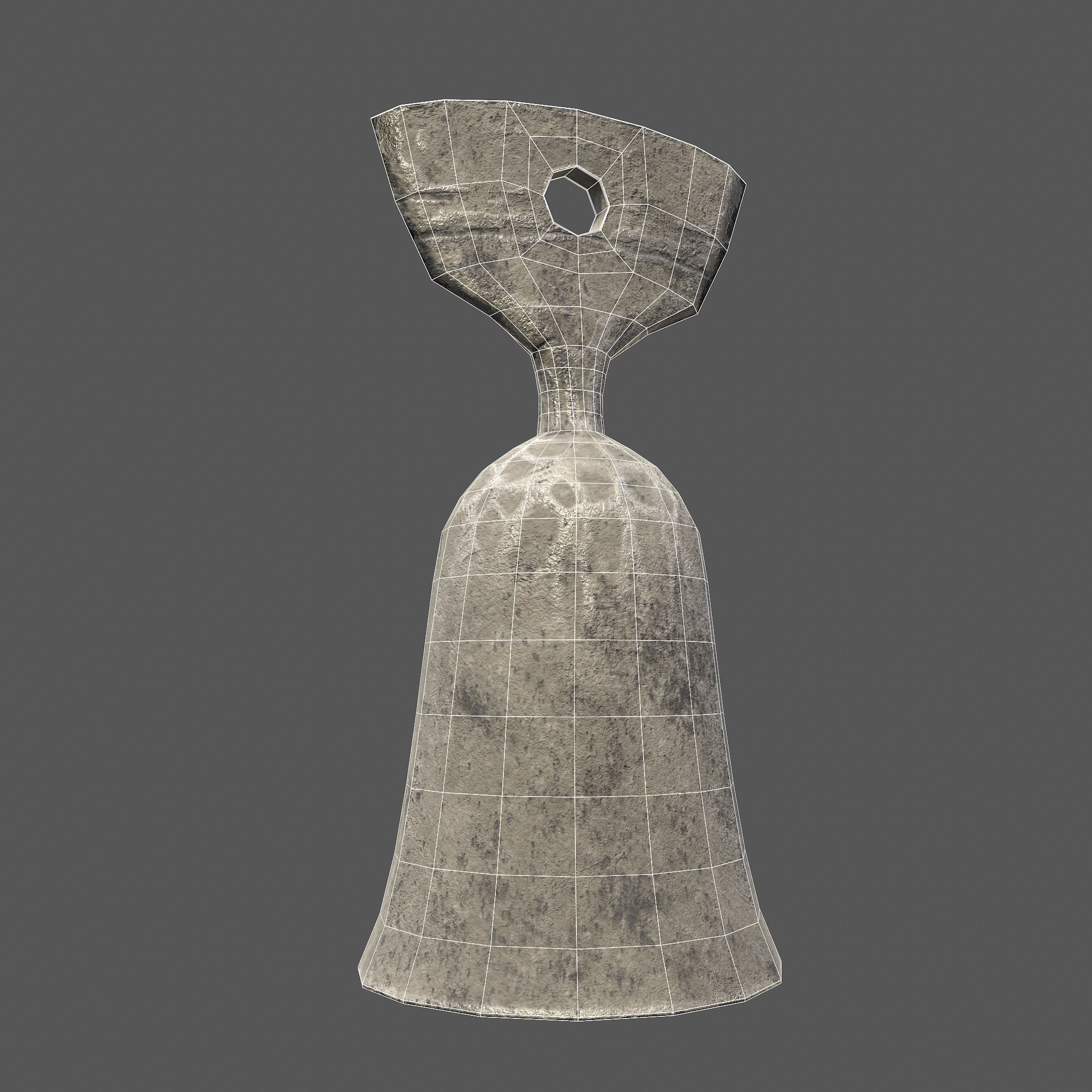 Stone Bell Low-poly 3D model_12