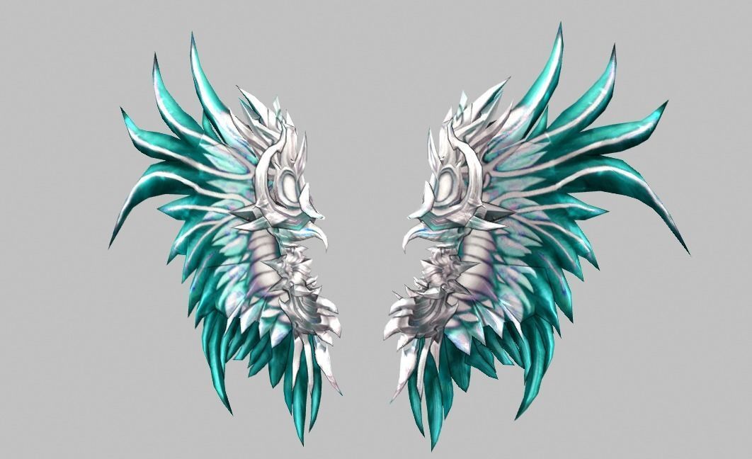 Futuristic Wing Low-poly 3D model_6